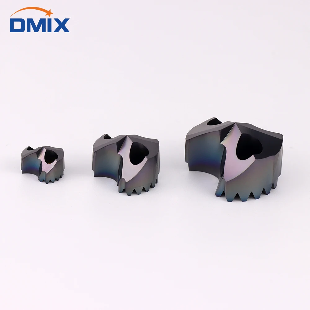 DMIX Crown High speed bit 10-25.8mm Carbide insert Violent hole machining indexable Stainless steel processing saber-tooth drill