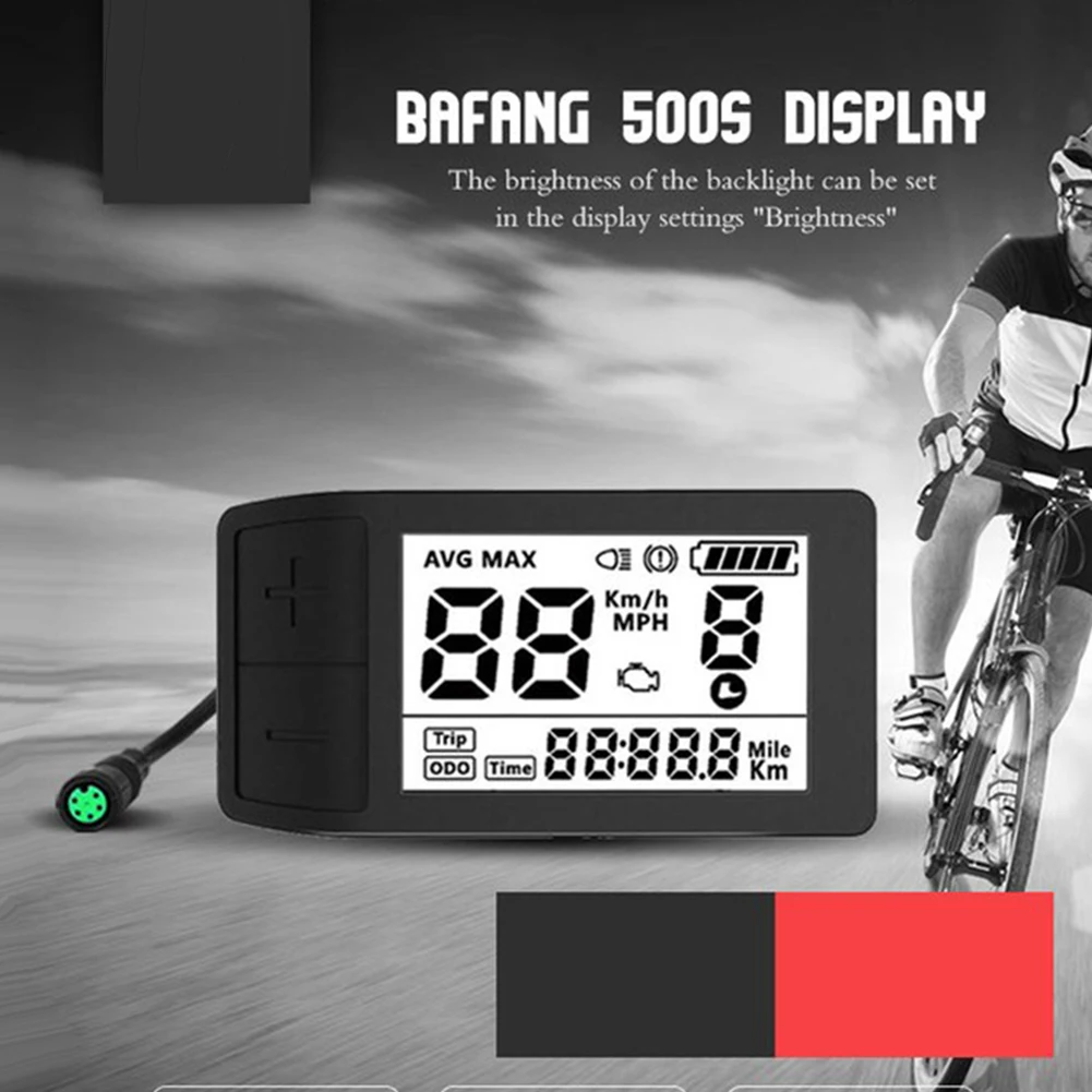 Enhance your riding experience with this LCD display for Electric Bike 500S EBike For Bafang BBS01 BBS02 HD motor