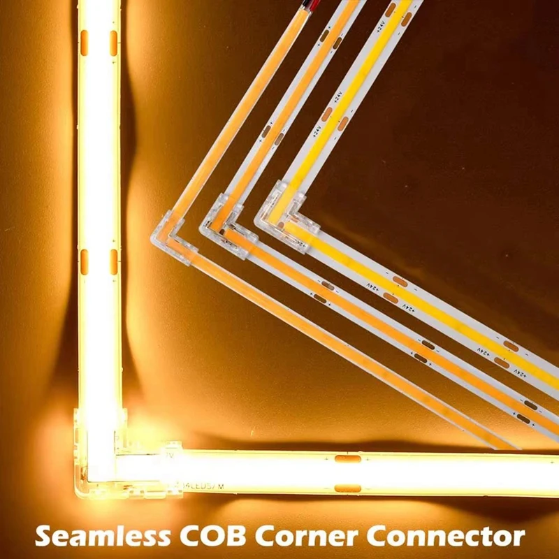 LED Light Strip Connector Right Angle Connector Cob RGB Light Strip 90 Degree L Shape