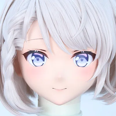 

(C-27)Customize Character Resin Full Head With Back Shell Japanese Animego Cosplay Crossdressing Anime Kigurumi Mask With Lock