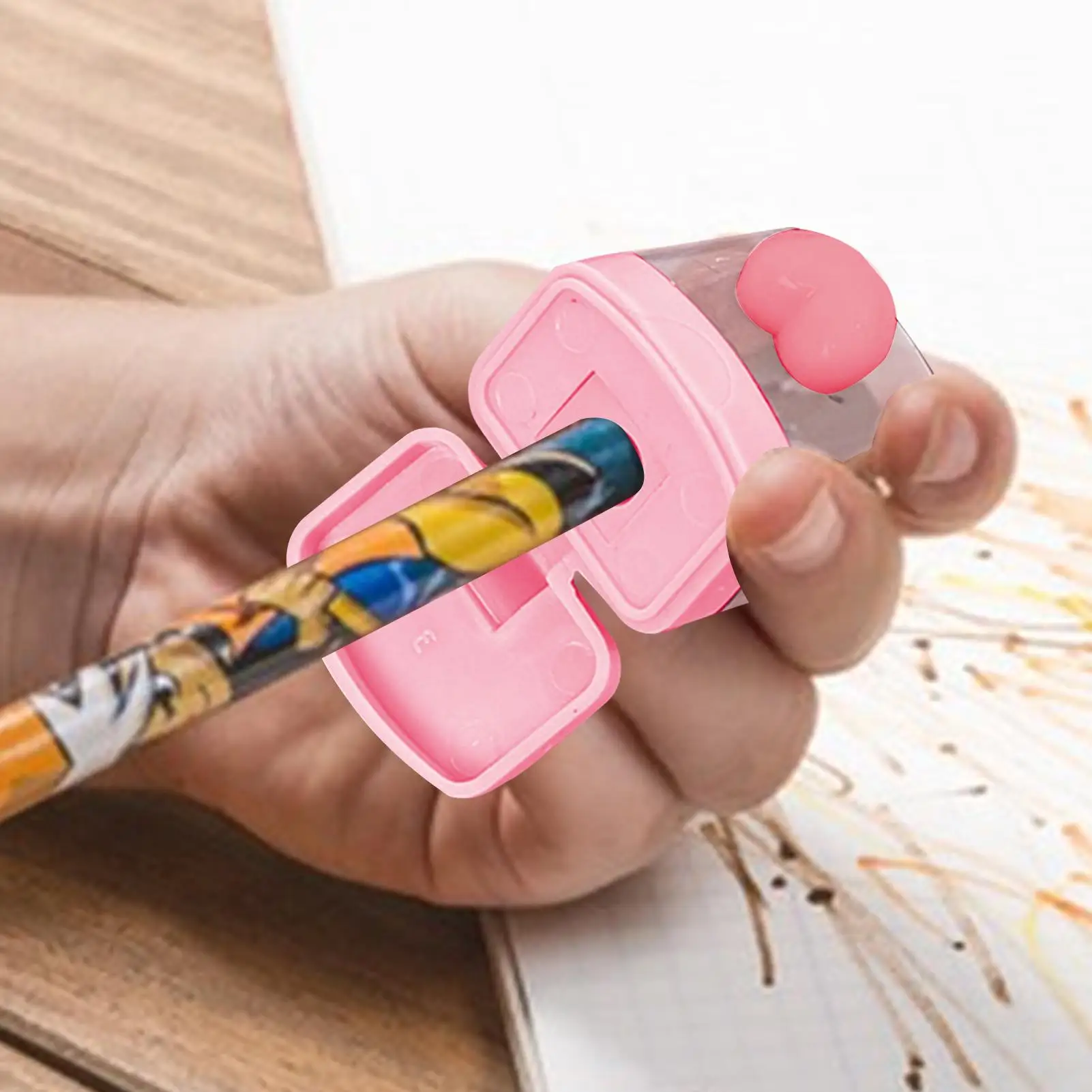 鉛筆削り ポータブル カラフル ダブルホール用品 色鉛筆削り 子供用 教室 アート制作 アーティスト オフィス用