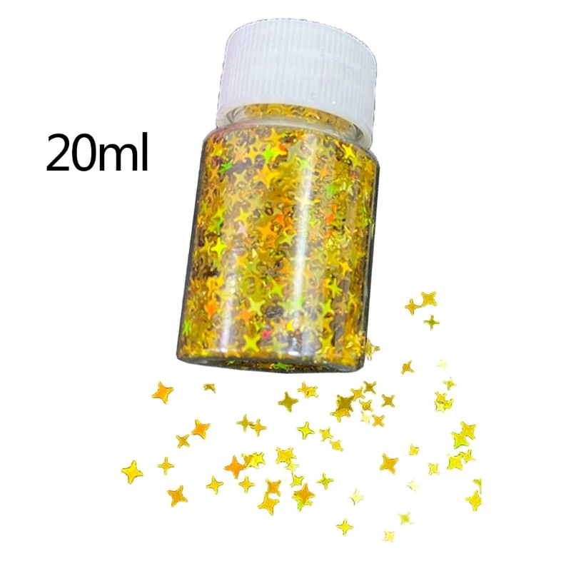 Star Glitter อีพ็อกซี่เรซินแม่พิมพ์ฟิลเลอร์เล็บเลื่อม Glitters-Flake ตกแต่งเล็บ เรซิ่นบรรจุวัสดุ