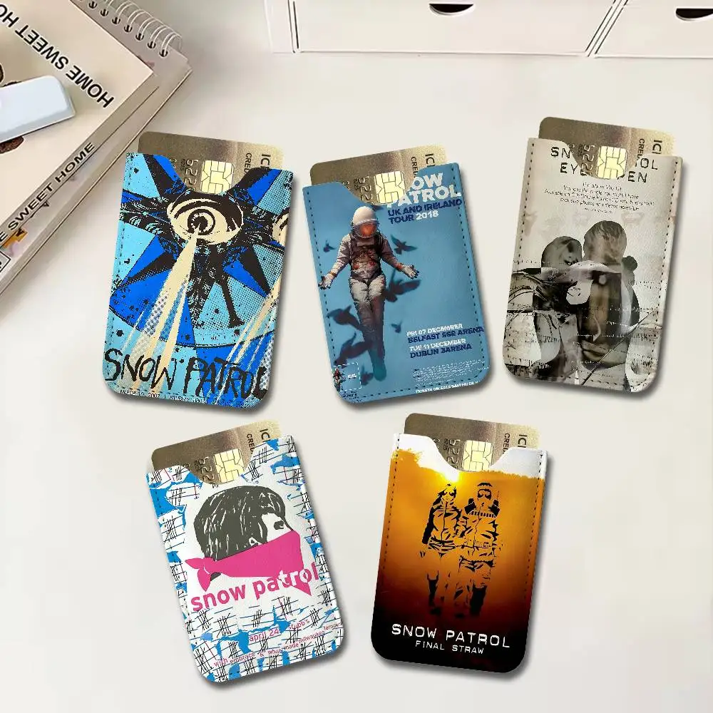 Alternative Rock Band S-Snow P-Patrol Light and thin mini bag small and portable bus card protective leather case