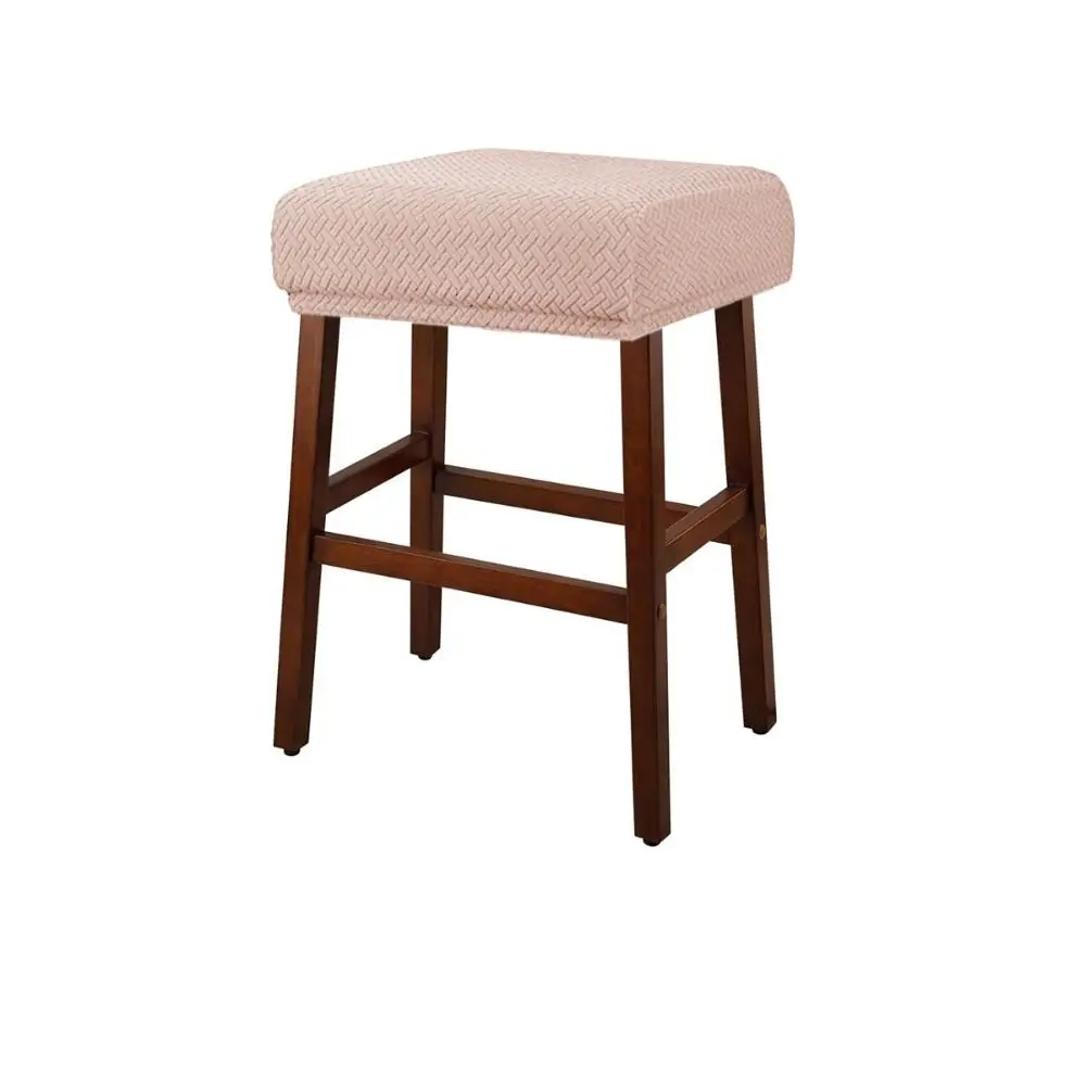 Stretchable Bar Stool Covers Square Dust-proof Chair Seat Slipcover Soft Solid Color Saddle Seat Covers Home Chair Protection