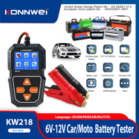 2025 New KONNWEI KW218 Car Motorcycle Battery Tester 12V 6V Battery System Analyzer 2000CCA Car Charging Cranking Test Tools