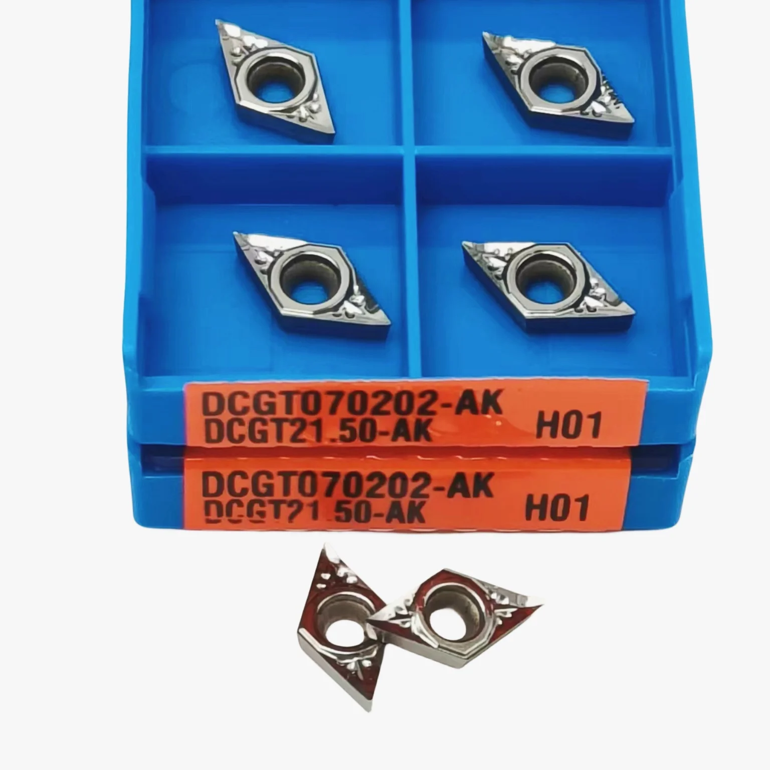 DCGT070202 DCGT070204 DCGT070208 AK H01 100% lama in lega di alluminio originale DCGT 0702 inserti per tornio CNC lavorazione dell'alluminio