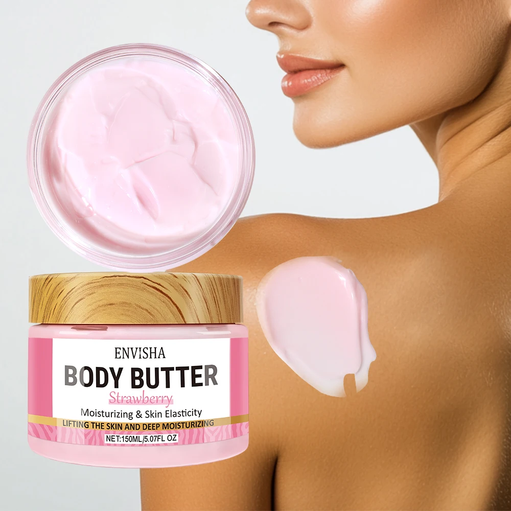 

Skin Care Strawberry Face Body Butter Lotion Cream Whitening Deeply Moisturizing Brightening Remove Melanin Elasticity Lifting