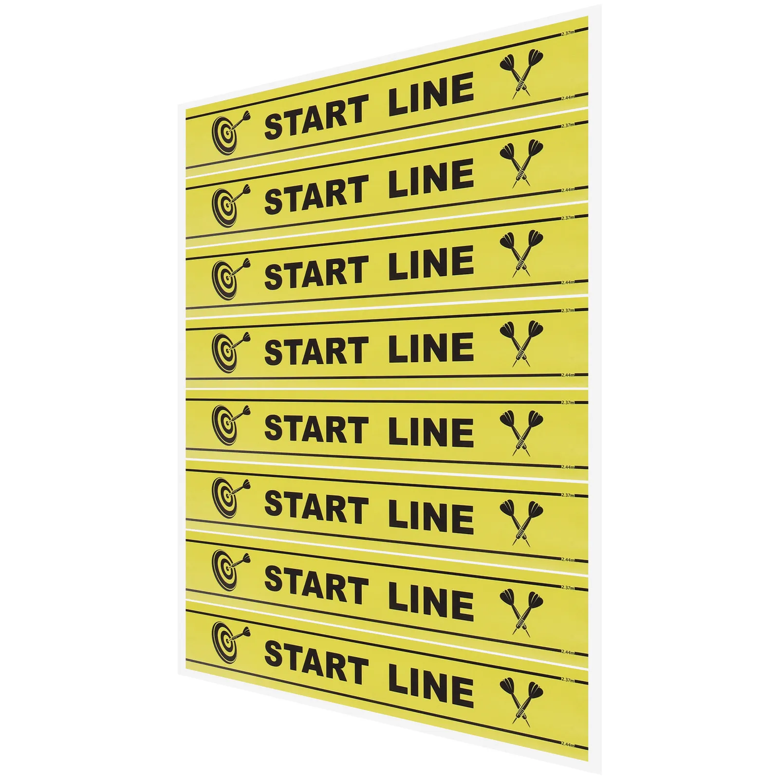 

Dart Throw Notice Line Floor Marker 1 Sheet Game Supply for Throwing Games Clear Visible Ground Line Marker for Indoor Outdoor