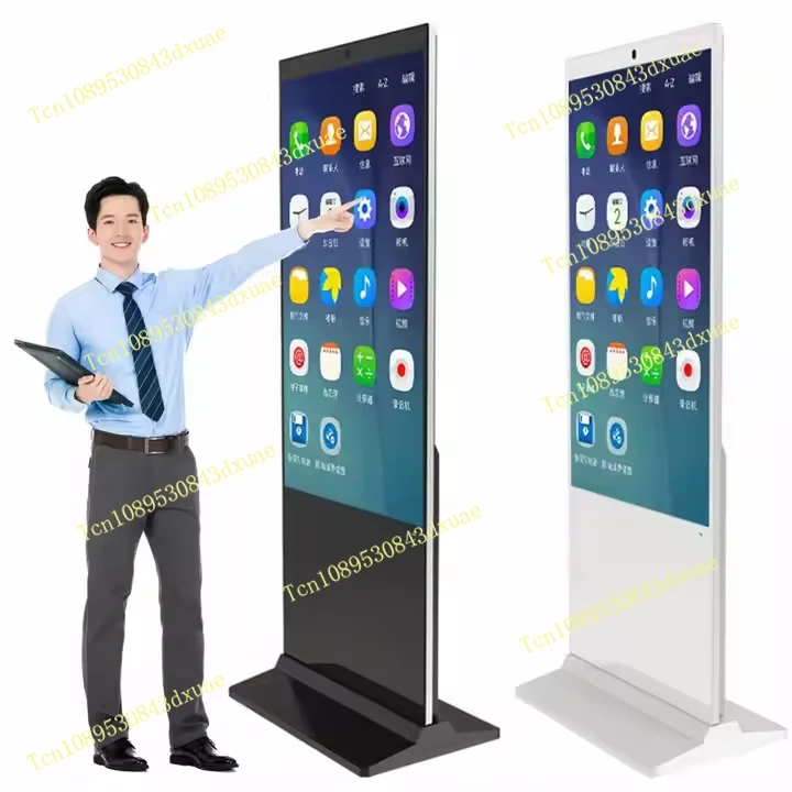 Best Selling 55 65 75 Inch Smart Kiosk Vertical LCD Advertising Display Digital Signage Totem Floor Standing Touch Screen Kiosk