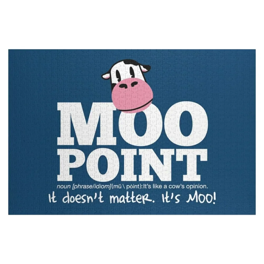 

A Moo Point Jigsaw Puzzle Custom Gifts Customs With Photo Woodens For Adults Puzzle