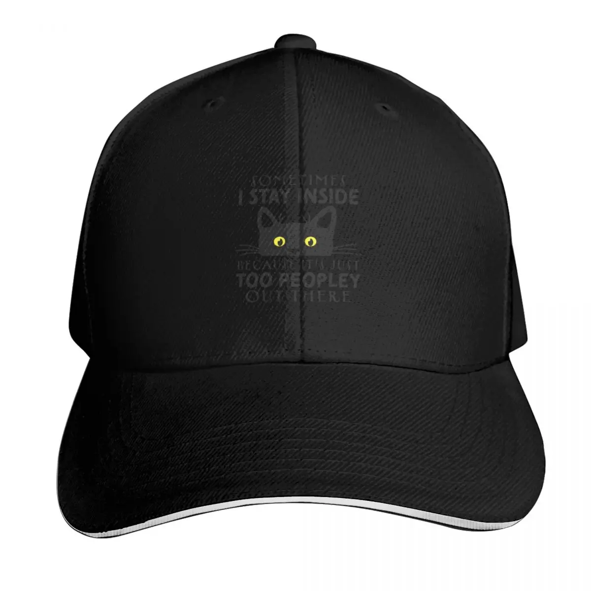 Don't go outside there are people out there Baseball Cap Men Women Casual Summer Sport Sun Cap