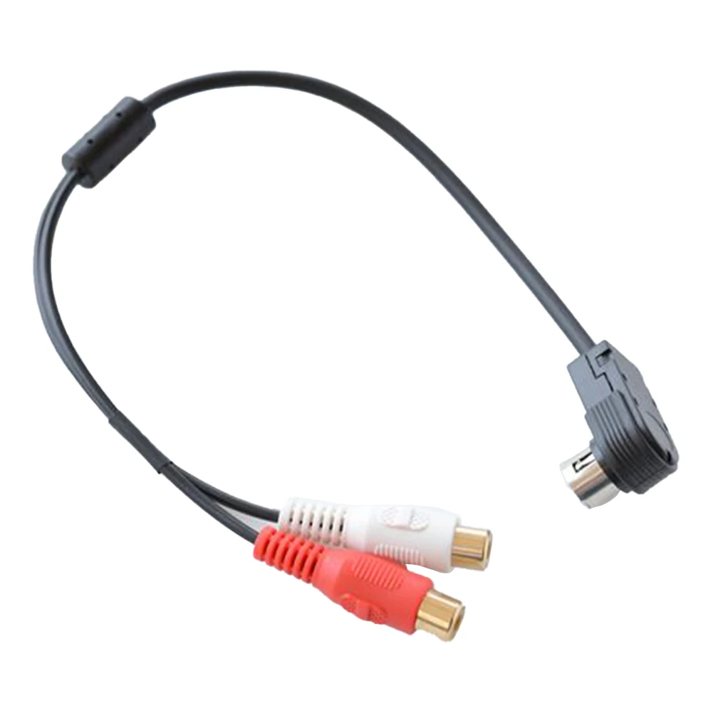 Adaptador de línea de Cable de Audio de entrada auxiliar para coche Alpine KCA-121B 2 RCA, 12V