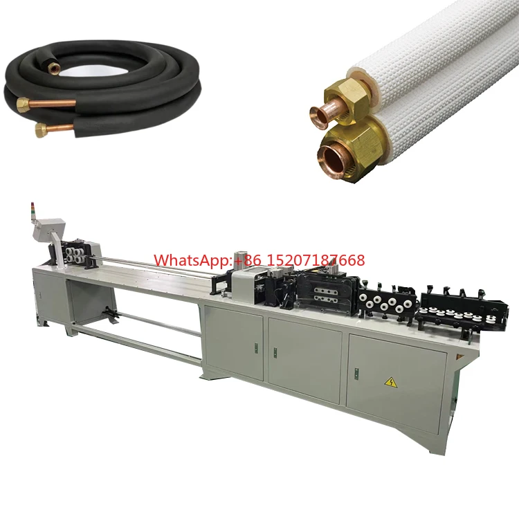 

Automatic Insulation Copper Tube Pipe Inserting Making Machine For Air Condition Connector