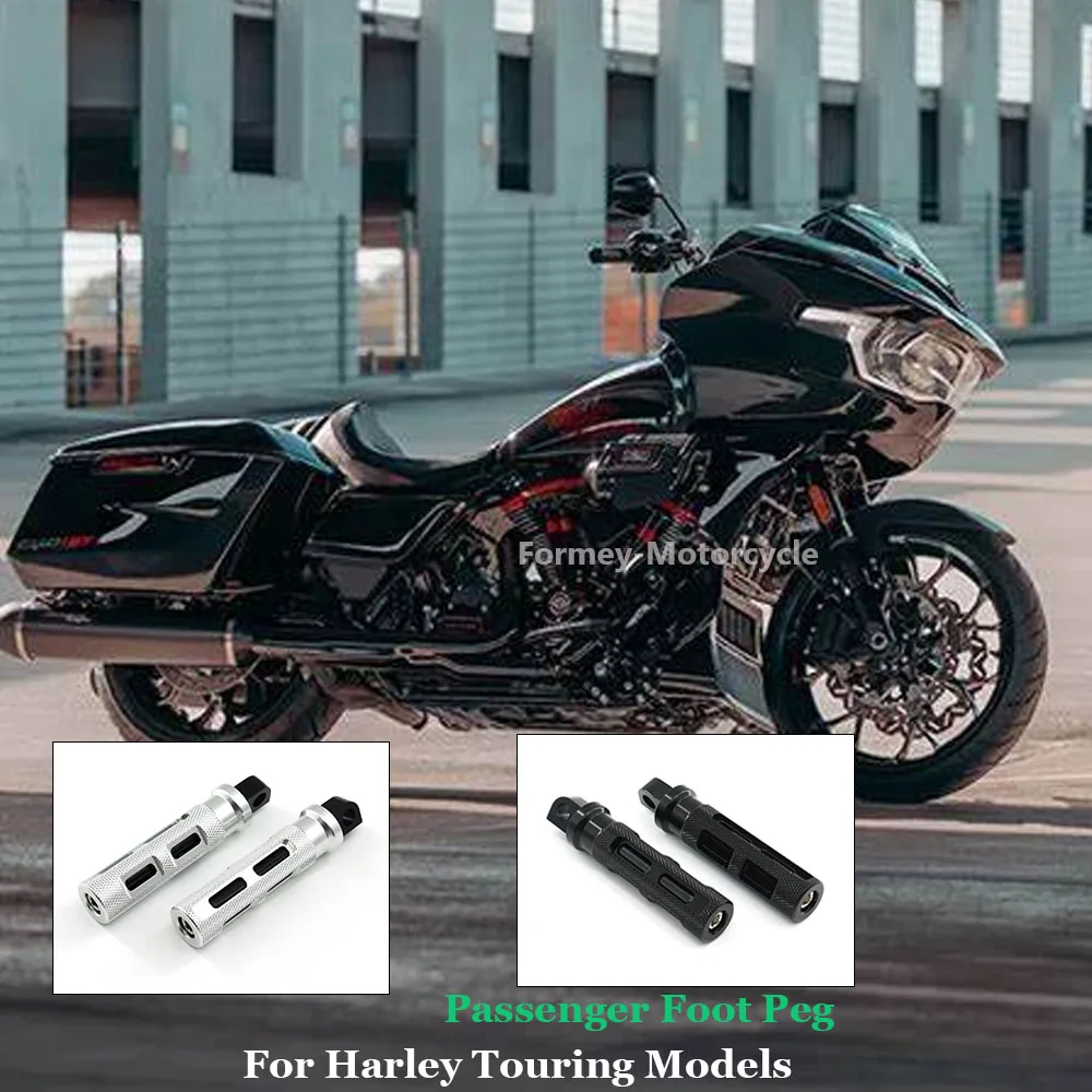 NEW Motorcycle Rear Passenger Black Foot Peg Pedals For Harley Touring CVO Street Road Glide ST Road King Special