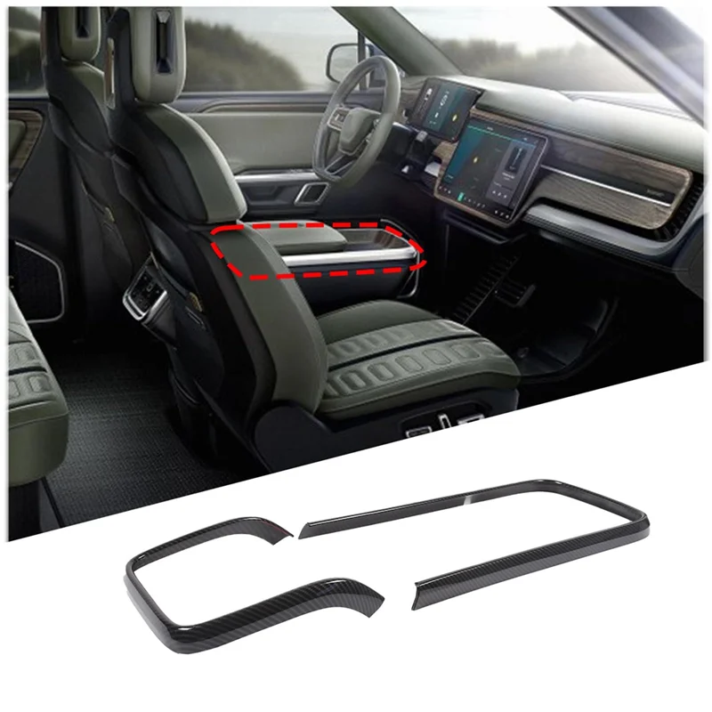 

AUTO Premium Center Console Armrest Frame Decoration For Rivian R1T R1S 2022-2024 Interior Accessories