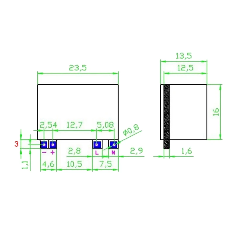 5PCS 300MA Isolated Switching Power Module AC-DC Step-Down Module 220V 110V