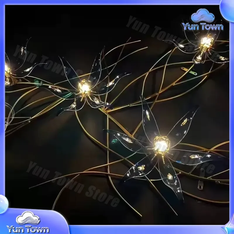 Dynamic Mechanical LED Automatic Opening Closing Flower for Stage Wedding Hall Decoration Props Party Event Backdrop