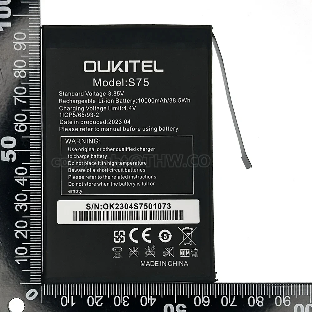 100% Original 10000mAh OUKITEL WP6 S75 Battery For OUKITEL WP6 OUKITEL S75  Replacement Phone Batteries With Free Tools