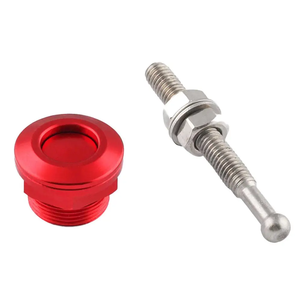 22mm Push Button Quick Release Bonnet Hood Pins Lock Latch Universal Red