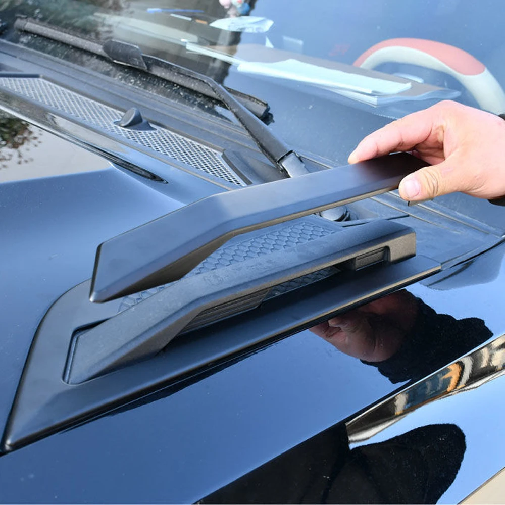 

For 2024 Jetour Traveler ABS Hood Armrest Decoration Strip Hood Handrails Cover Black Warrior Modified Parts Exterior Trim Part