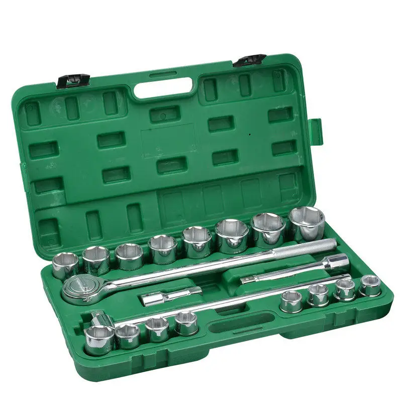 

Factory Price Heavy Duty Hand Tools Portable Repair Kit Socket Wrench Set with Plastic 21 Pcs 20mm Maintenance Multipurpose