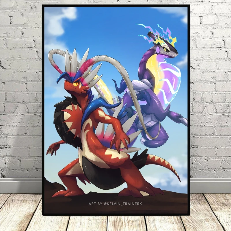 Pokemon Canvas Art Walls Painting Gifts Poster Toys Classic Cartoon Character Picture Modern Home Prints and Prints Hanging