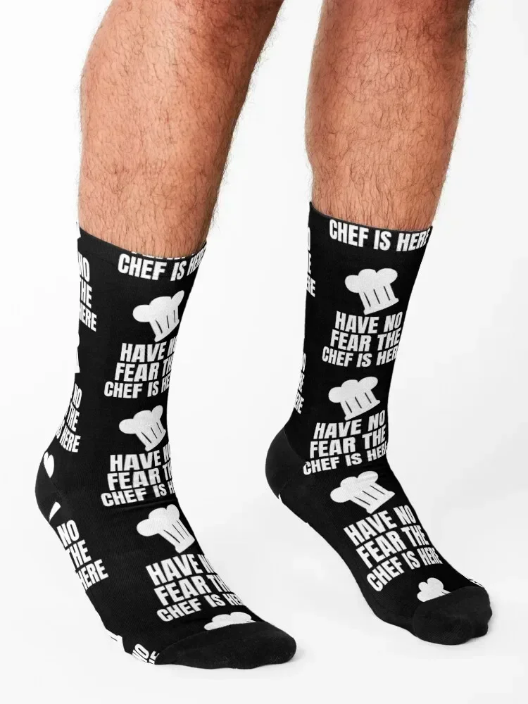 Have No Fear The Chef Is Here - Funny Chef Socks professional running men cotton high quality man Men's Socks Luxury Women's
