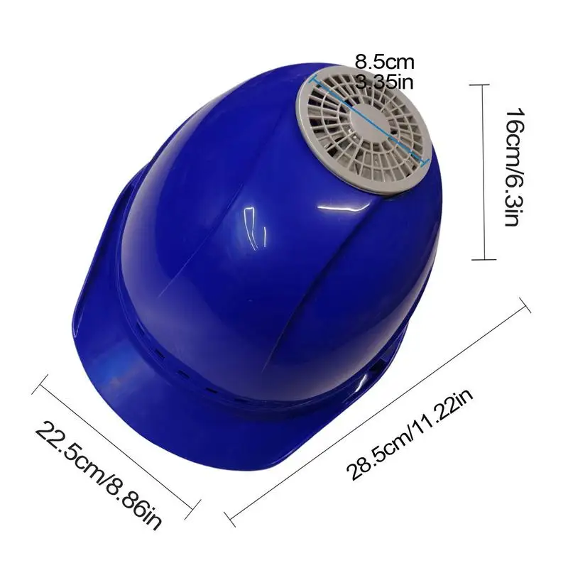 مروحة تبريد للقبعة الصلبة USB شحن مروحة القبعة الصلبة معدات حماية الرأس القابلة للتنفس قبعات مهواة أجهزة باردة شخصية