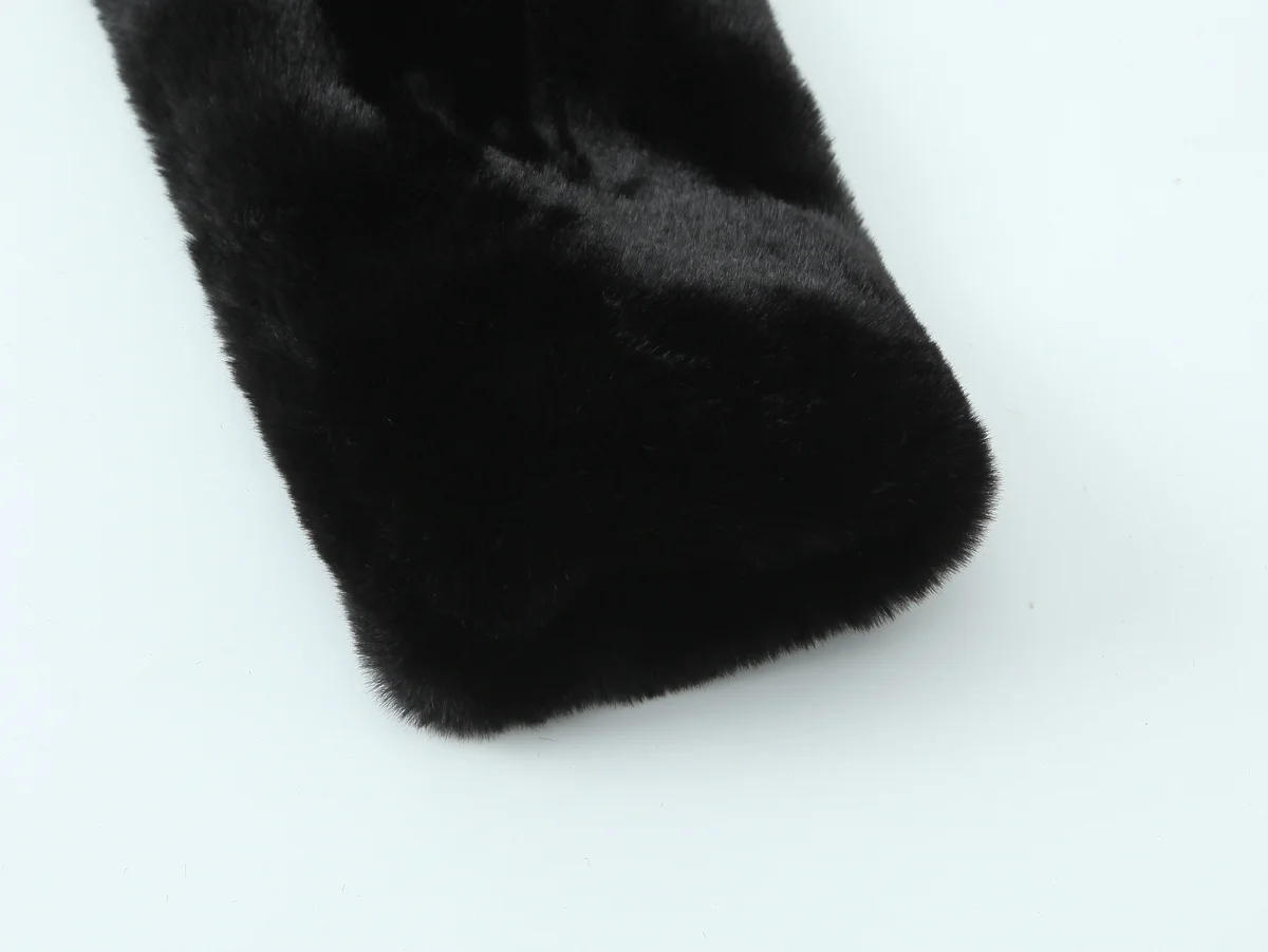 2025 Winter Nieuwe Dames Casual Modieuze Elegante Veelzijdige Nepbont Halflange Revers Lange Mouw Jas