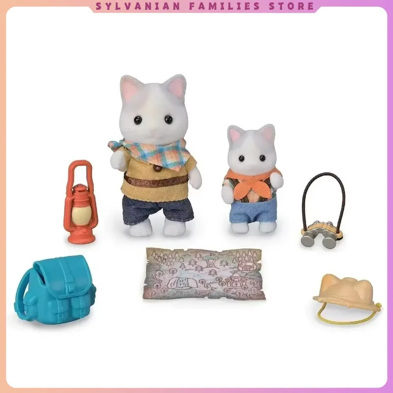 LLavero Original de Sylvanian Families, ropa, muebles de Sorpresa, figuras de Chihuahua, Accesorios, muñeca familiar, juguete, gato de aventura