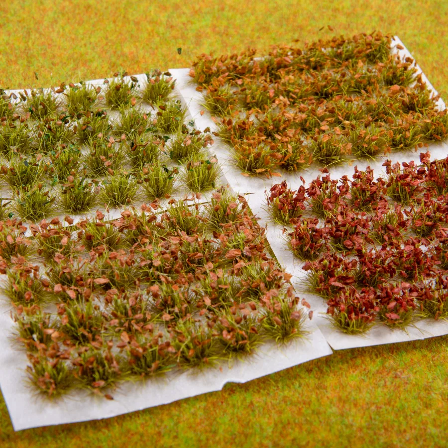 

24PCS Miniature Shrubs Model Grass Clusters Small Grasses Miliatray Scene Landscape for Diy Model Making/Diorama/Layout