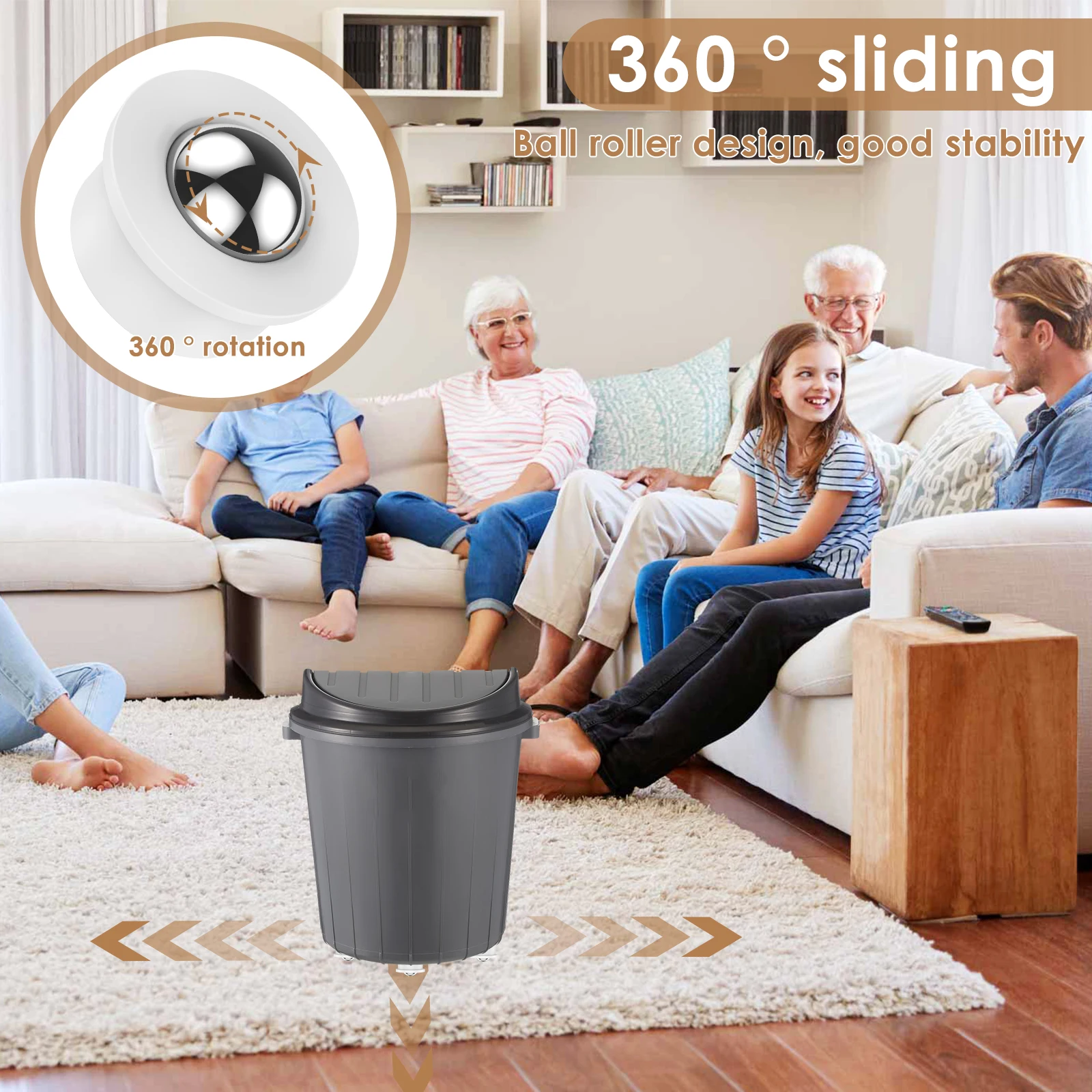 Mini Roulette Rotative à 360 °, Roulement de Transfert à Billes, Robuste, Petite Roue à Roulettes, Convoyeur de Table, 20 Pièces