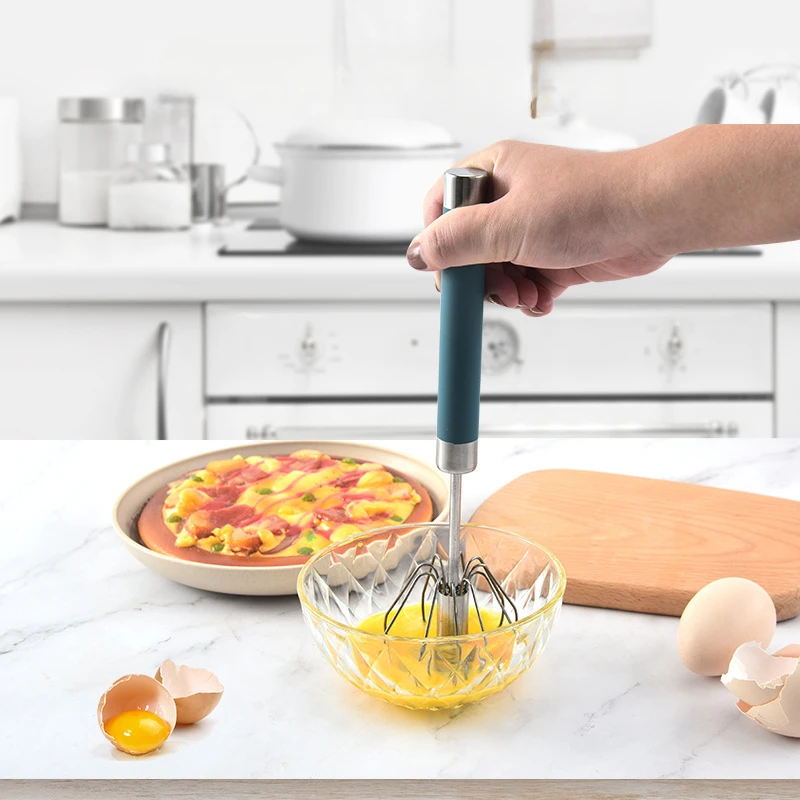 

Egg Beater Mini Semi-automatic Manual Handheld Press Type Cream Beater Stainless Steel Egg Beater Kitchen Gadgets