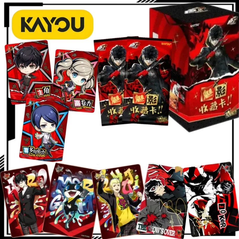 Tarjetas Coleccionables Oficiales de KAYOU de Persona 5 Royal Phantom, Tarjetas de Ren Amamiya, Mercancía de Anime, Juguetes de Moda ACG