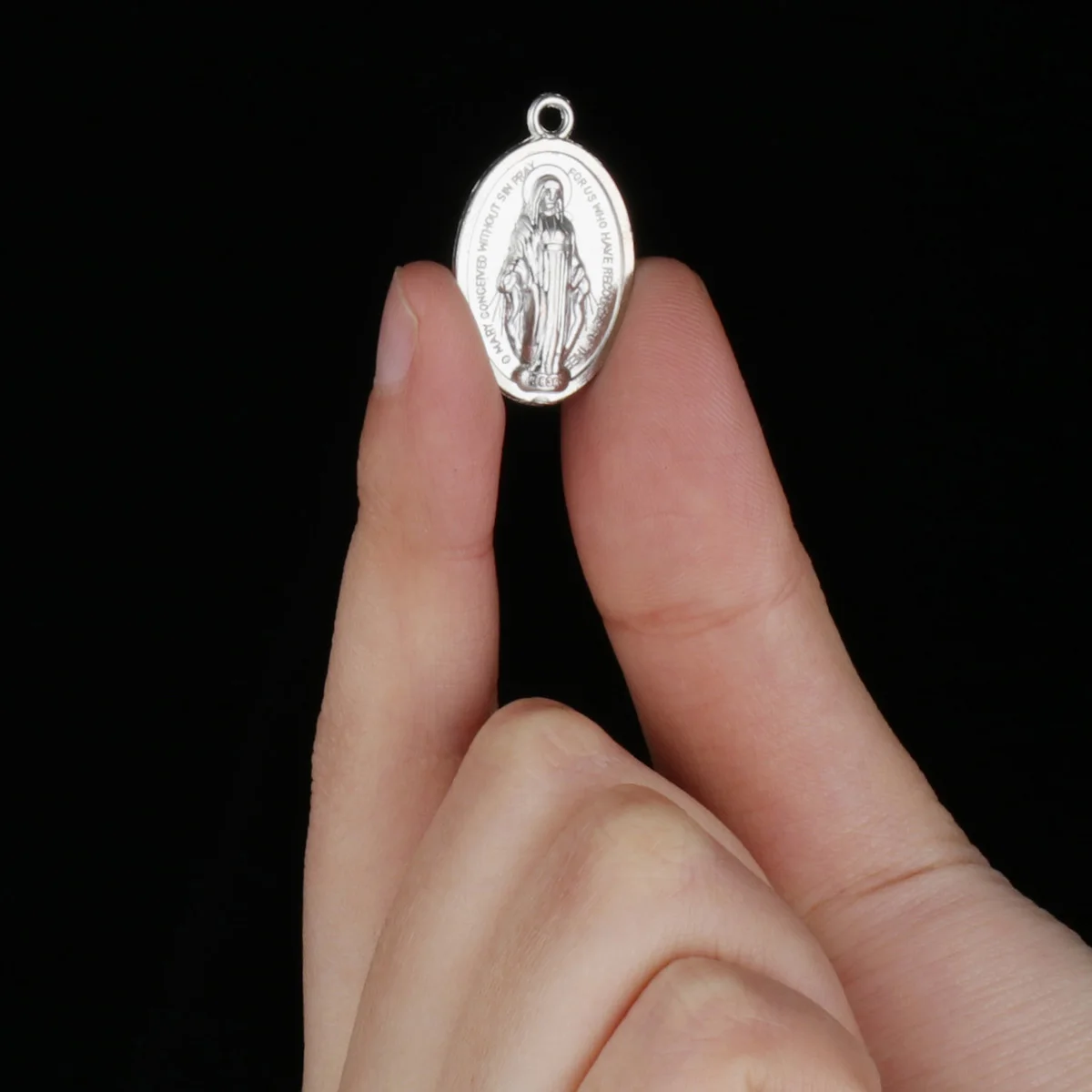 10Pcs Our Lady of Miraculous Medal Pendants Catholic Virgin Mary Charms DIY Making Necklace Ornaments Jewelry Accessories