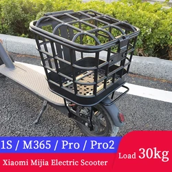 Electric Scooter Vegetable Basket Plastic Basket Rear Shelf Metal Support for Xiaomi Mijia M365 1s/Pro/Pro 2 Accessories