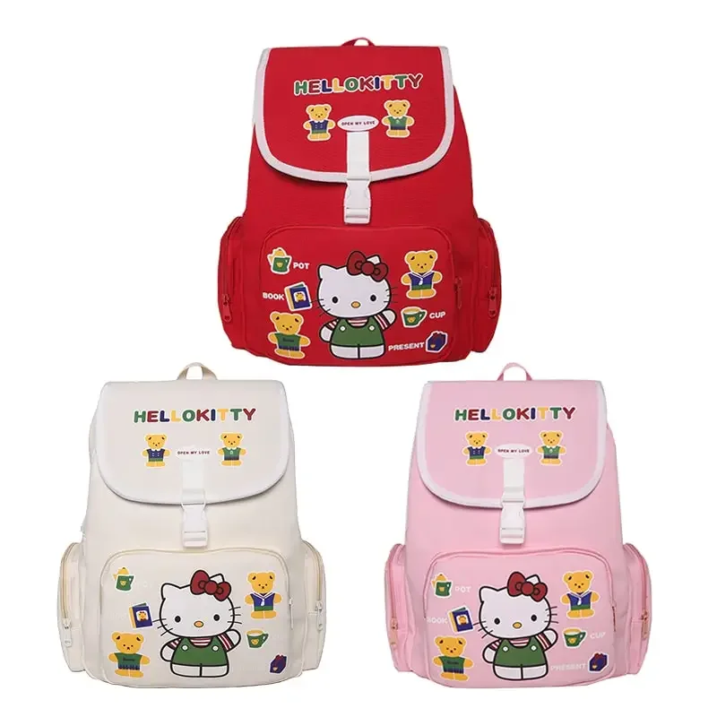 

Sanrioed Anime Hello Kitty Large Capacity Backpack Cute Student Stationery Schoolbags Cartoon Shoulder Bag Gift for Friend