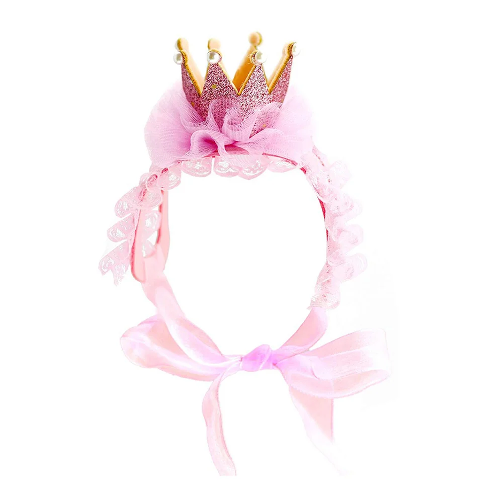 

2Pcs Pet Headdress Fashion Lace Crown Hair Hoop for Small Pets Cute Comfortable Holiday Party Photo Shoot Daily Wear Accessory