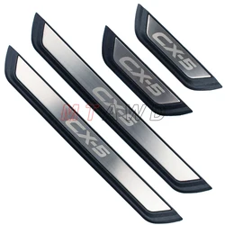 For Mazda CX-5 CX5 KF 2017-2022 2023 2024 Stainless Chrome Door Sill Kick Plate Protector Trim Guard Pedal Car Styling Accessory