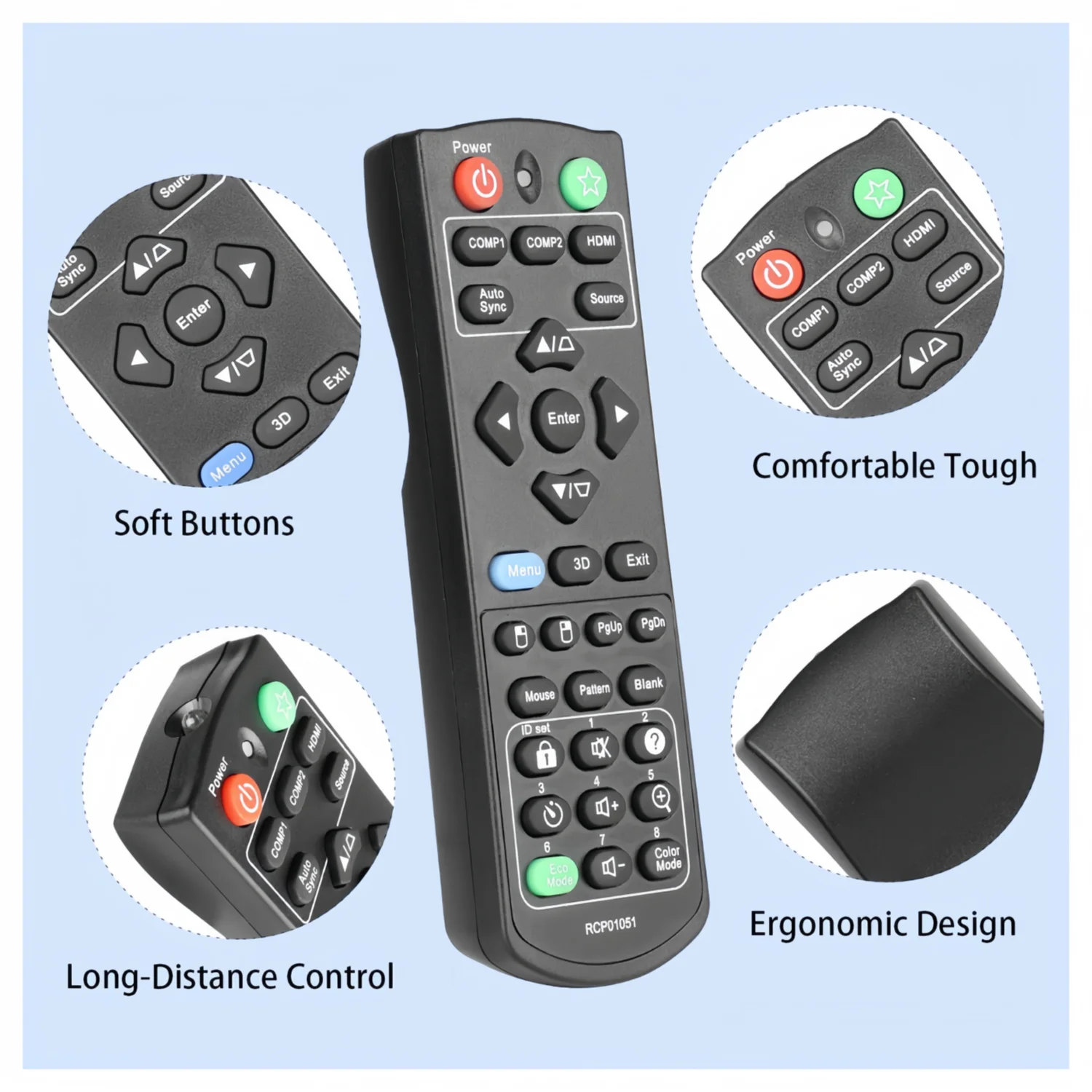 أجهزة عرض جديدة للتحكم عن بعد لفيوسونيك PJD5255 PJD5253 PJD5555W PJD5155 PJD5250 PJD5151 PJD5153 RCP01051 PJD6552LWS #2