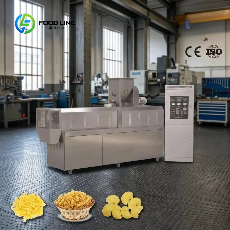 Custom Various Shapes Italian Pasta Machine, Fully Automatic Stainless Steel Line for Instant Macaroni Production
