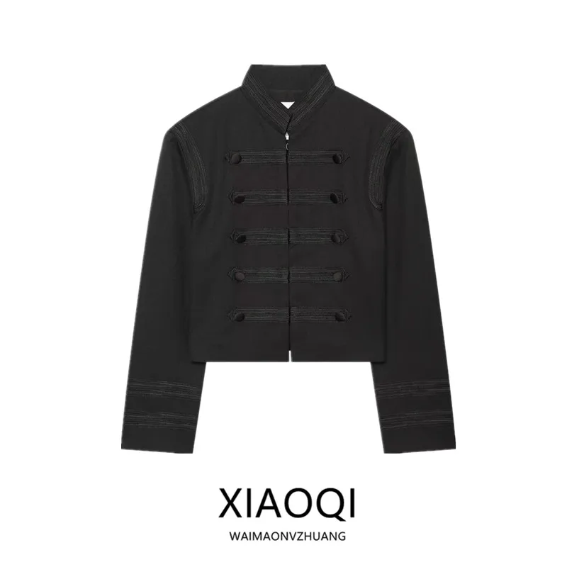 Shoulder Padded Short Outerwear for Women Versatile Design Commute Style Straight Cut 2026 Summer Collection Fashionable Coat
