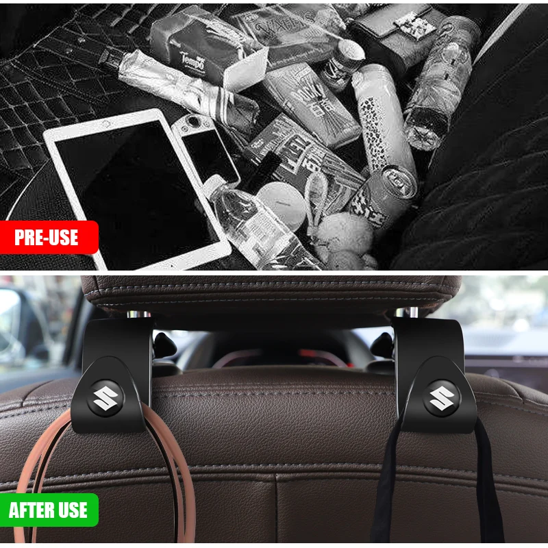 2 قطعة السيارات الداخلية المحمولة المقعد الخلفي السنانير لسوزوكي جيمي سويفت الساموراي فيتارا SX4 ألتو كايزر Ingnis DZire Swace عبر