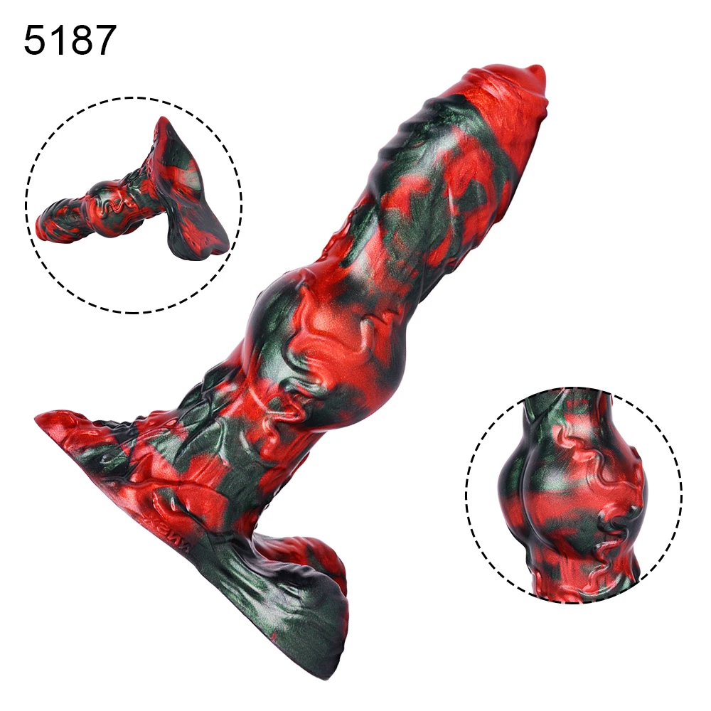 NNSX سميكة الكلب الحصان قضبان اصطناعية G-بقعة تدليك سيليكون المكونات الشرج الشرج موسع الحيوان القضيب لعبة الجنس للنساء الرجال الإناث الاستمناء #4