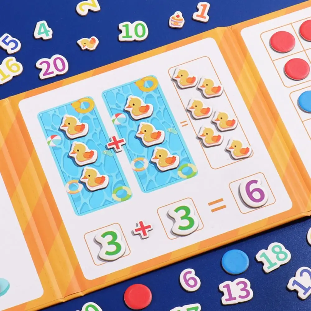 Educational Magnetic Learning Math Toys Colorful Book Learning Teaching Aids Montessori Addition Arithmetic From 0 To 20 Toys