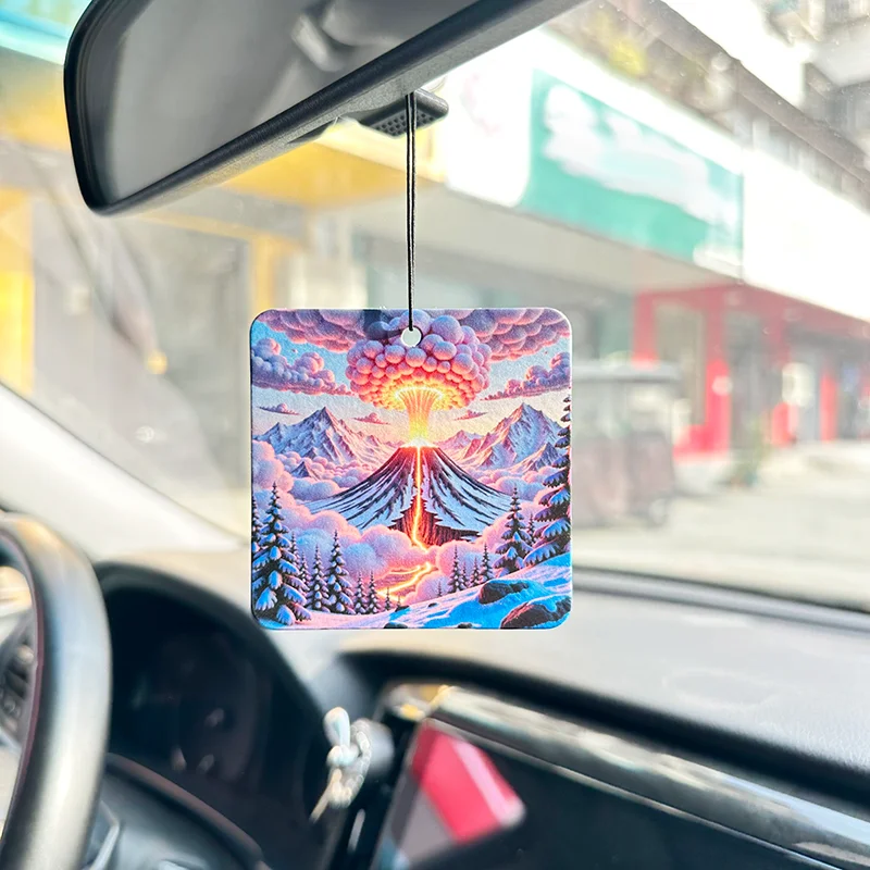 100Pcs Custom Car Air Freshener Paper Scent Cards Double Sided Different Image Personalized Hanging Aroma Tablet 5