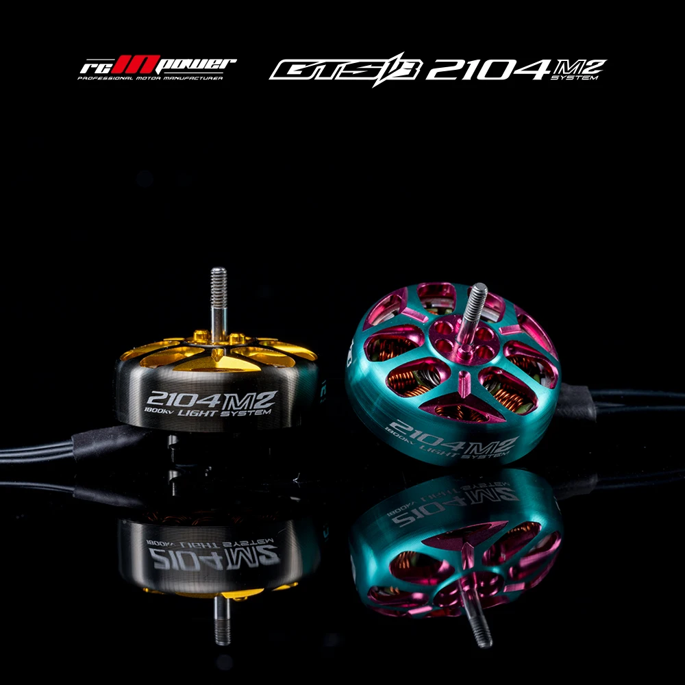 Rcinpower GTS V3 2104 LIGHT M2 1800KV 3000KV 3-6s Brushless Motor Gun Metal Gold Teal Blue Pink for RC Drone FPV Racing Model