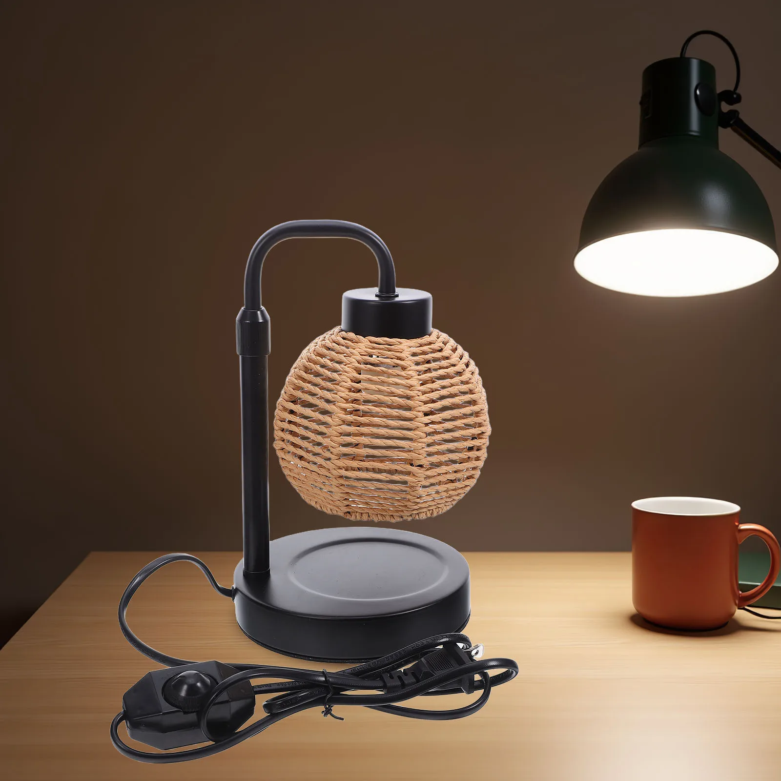 

Elegant Wax Melt Warmer Lamp Adjustable Brightness Scented Candles Aromatherapy Nightstand Desk Coffee Table Home Decor Gift