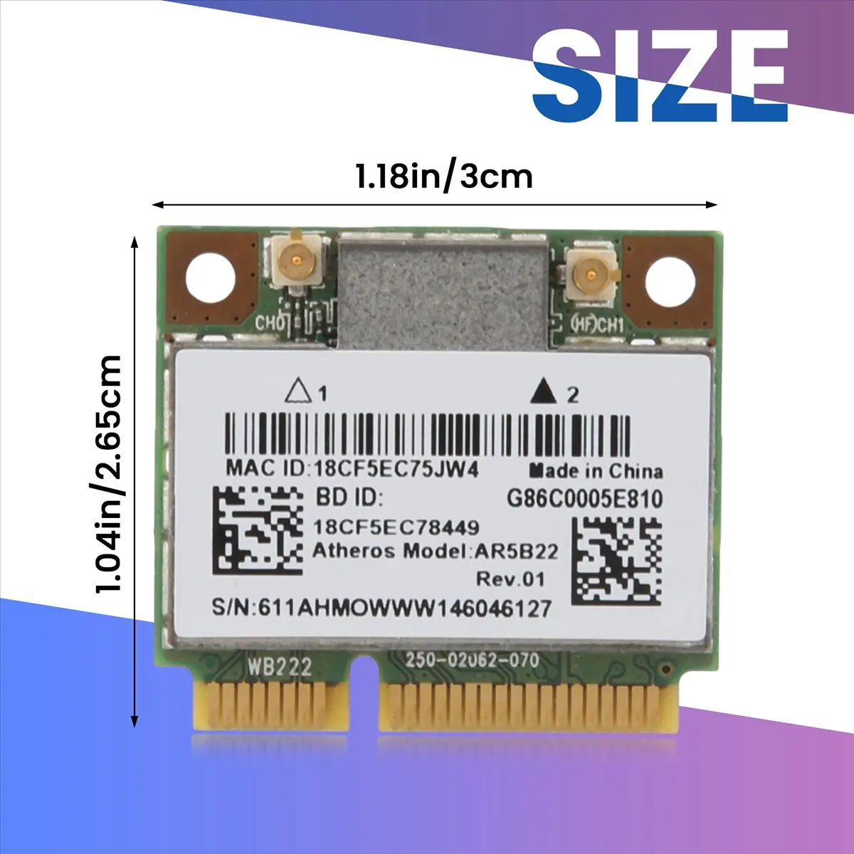 Cmpt And Acce Store Offer PC Accessories AR5B22 2.4/5GHz Dual Band Wifi Card 802.11Ac for Lenovo Y400 Y500