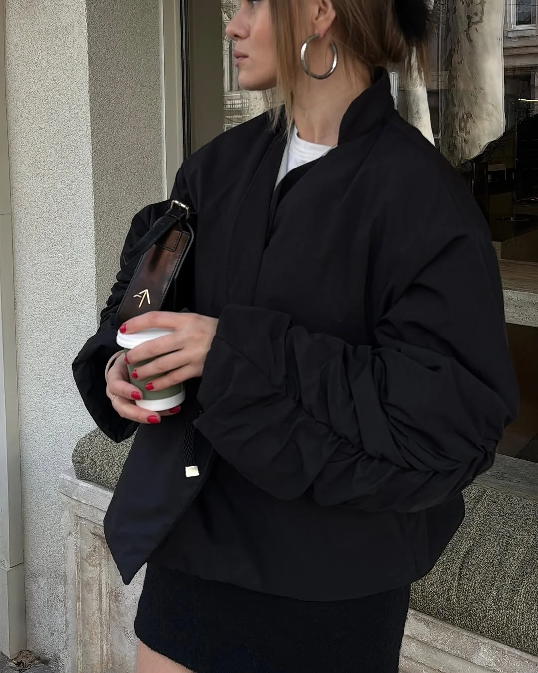 カジュアル無地レースアップコットンジャケット レディースファッション Vネック長袖カーディガンコート 冬 レディースシックデイリー通勤アウター 2025